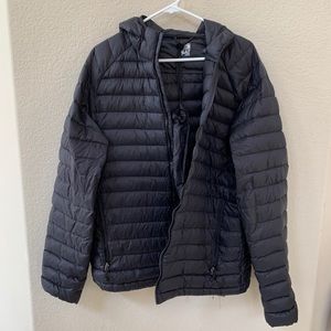 Hooded Down Jacket with Packable Bag